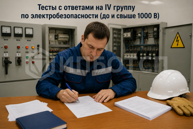 Тесты с ответами на IV группу по электробезопасности (до и свыше 1000 В)